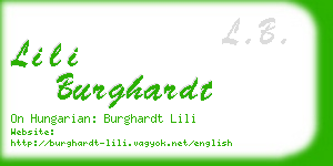 lili burghardt business card